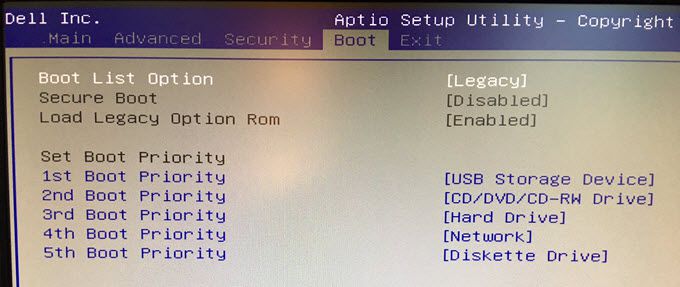 bios setup utility